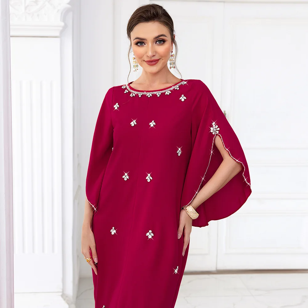 2024 New Arrival Plus Size Saudi Style Kaftan Robes Dubai Abaya Dress Islamic Clothing for EID Made of Polyester for Adults