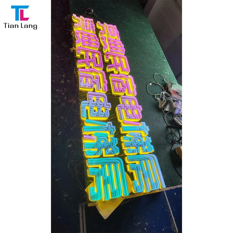 shop retro neon mirrors sign infinity mirror sign infinity mirror light letter sign for home bar decor