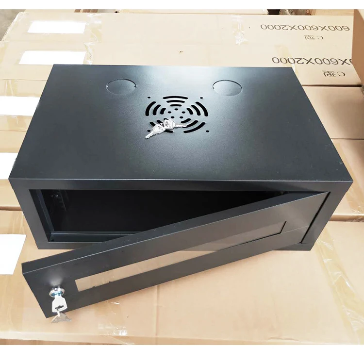 19 4U SPCC Dvr Wall Mounted Data Rack Cabinet Wallmount Network Cabinet 19 Inch 4U - 47U Above 75% RAL7035 Support CN;HEB PT-4U