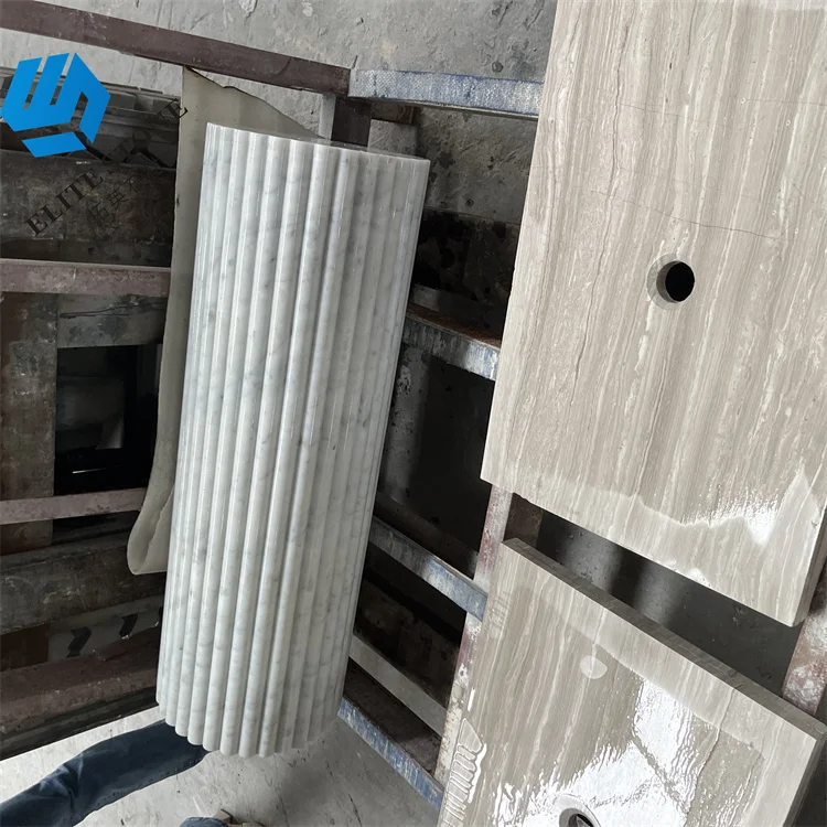 Modern Carrara White Stone Basin Natural Stone Washing Basin Natural Marble Bathroom Sink Wholesale Custom Furniture