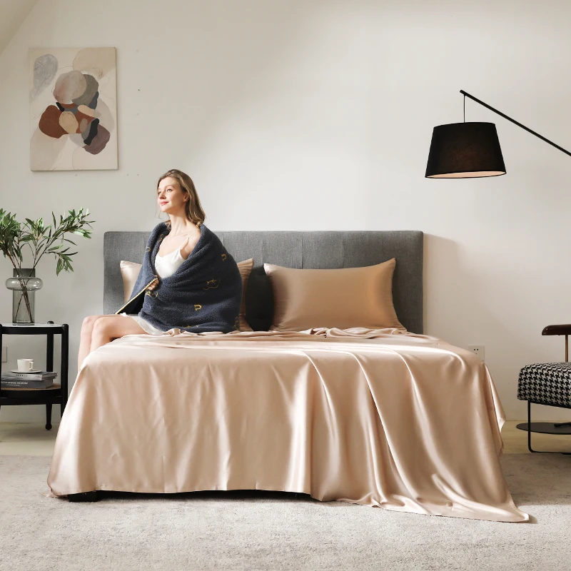 Luxury 19/22/25 Momme 6A Grade Silk Pillow Case Zipper Closure Multi Color 100% Mulberry Silk Pillowcase