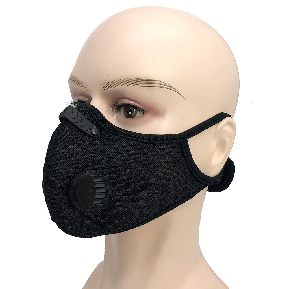 
Fashion custom dust proof mask sport helmet with face mask neoprene activated carbon mesh anti smog mask carbon 