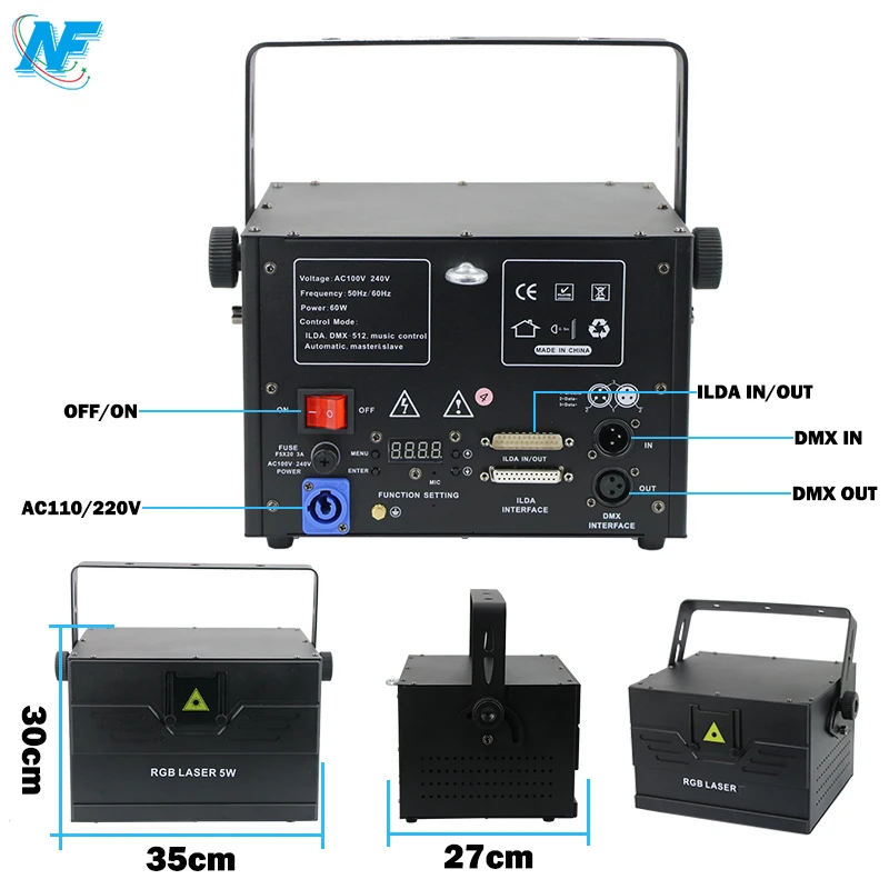 5W 10W Party dj disco RGB DMX ilda control 3D animation laser lights for wedding ktv concert night club laser projector