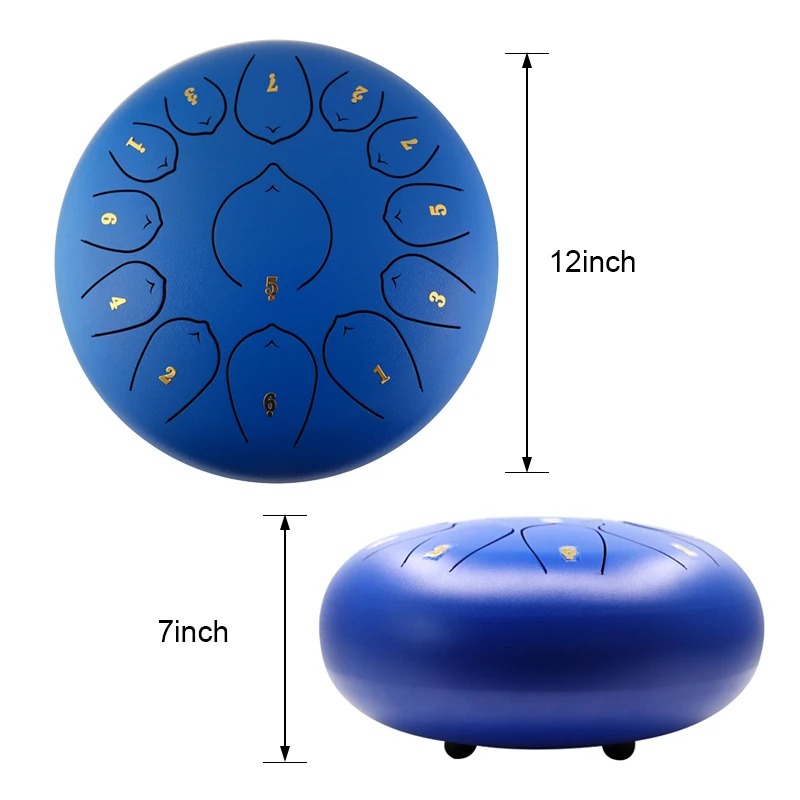 13 Примечания 12 дюймов Премиум OEM синий большие барабаны стали язык барабан ударный инструмент ручной