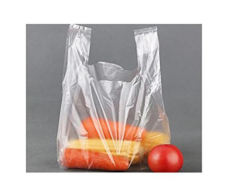 Shopping Bag Biodegradable and Compostable Corn Starch Biobased Plastic Food Disposable White and Yellow Manufactory Accept