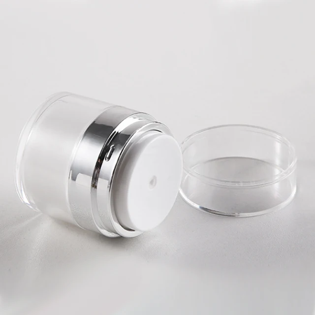 15 30 50 gms Plastic Cosmetic Skin Care Makeup Cream Airless Pump Cream Jar