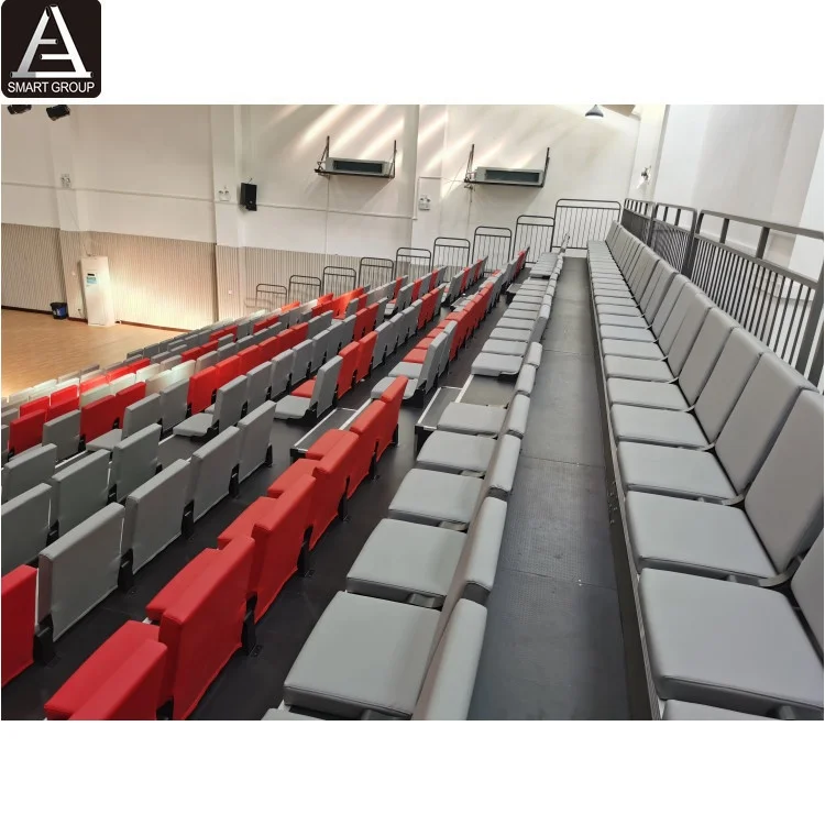 290 seats bleacher chair PU folding seat Indoor Stadium bleachers stadium telescopic bleacher