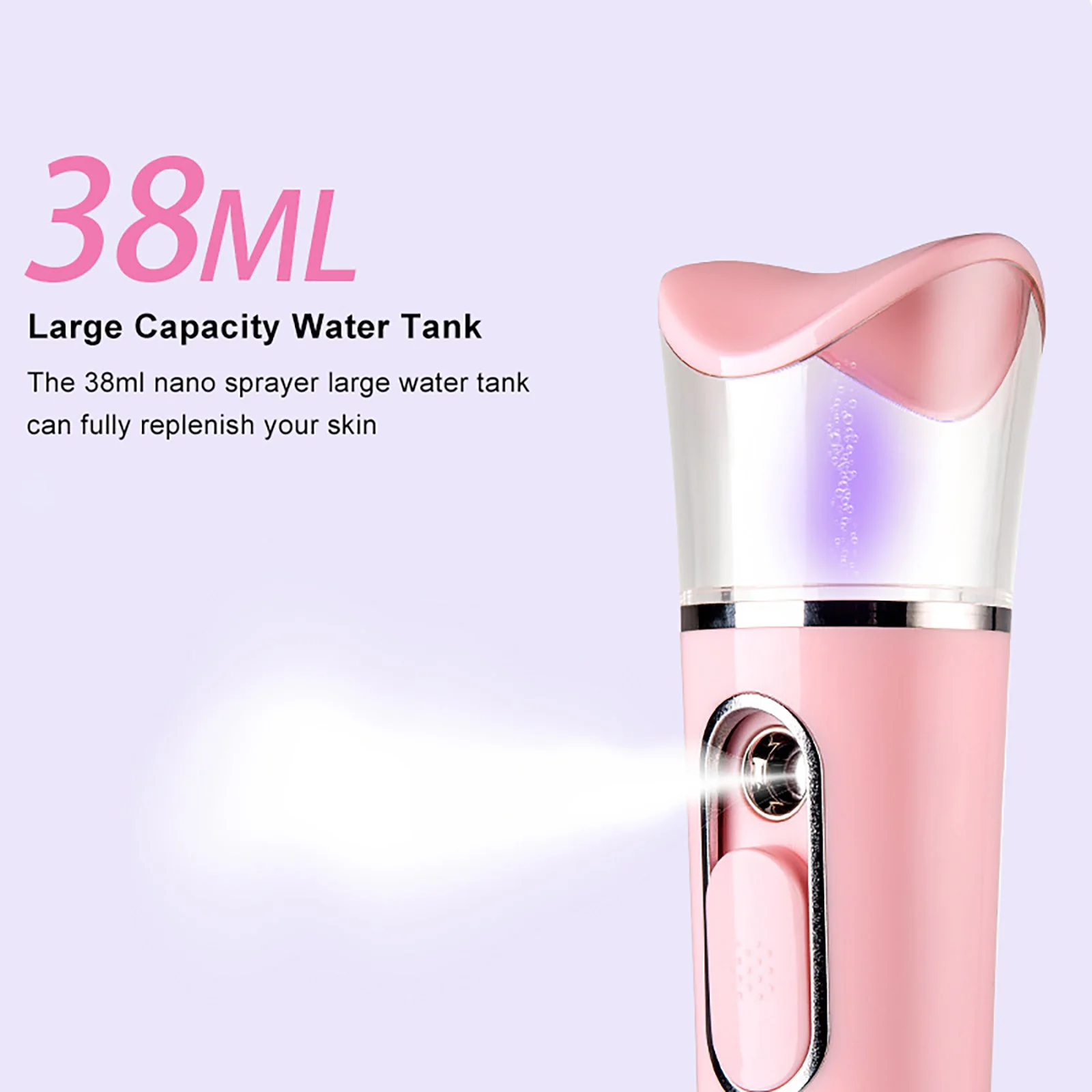 Handy Nano Cool Mist Spray Facial Mister Sliding Hydrating Facial Mini Nano Steamer  Face Mister Sprayer Atomization Skin Care
