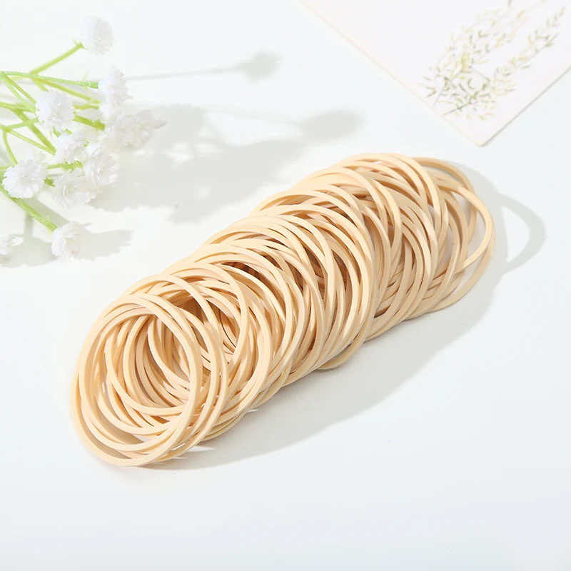 High Quality Wholesale Soft Elastic Beige Durable Rubber Bands For Packaging Office School Home