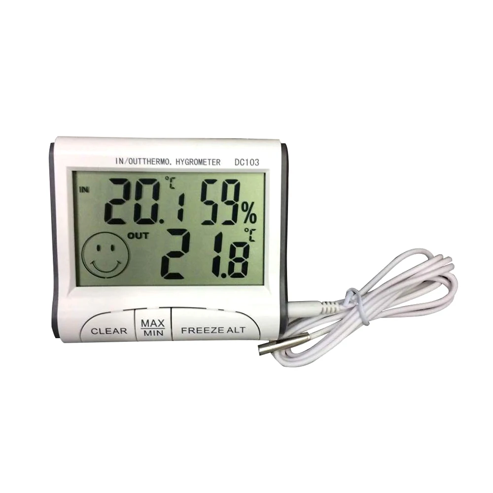 Hot selling Maxoc DC-103 Upgrade Indoor Outdoor Digital LCD Thermometer Hygrometer