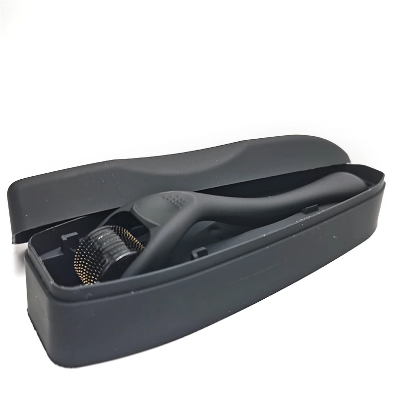Hot Sell Men Skin Massage Absorb 540 Titanium Metal Jade Derma Roller Beard Growth Kit
