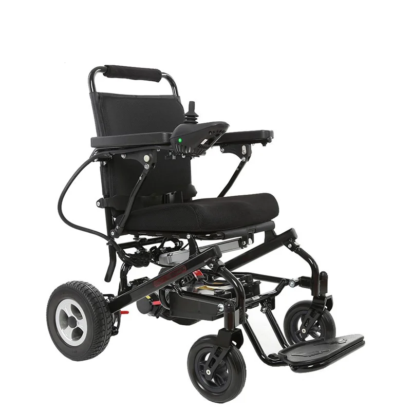 Portable Lightweight Aluminum Foldable Power Wheel chair  Disabled Folding Electric Wheelchair
