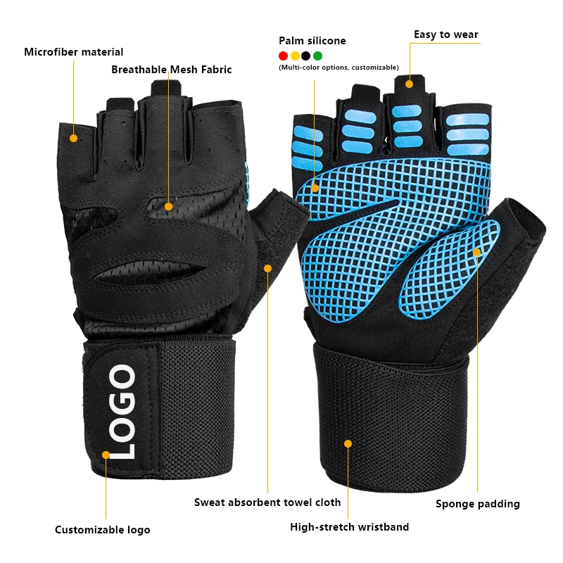 MKAS Custom Logo Sport Best Quality For Best-selling Gym Gloves Men Workout Gloves Long Weight lifting Gloves