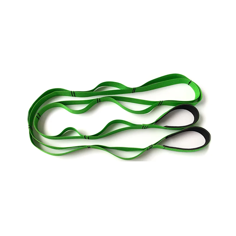 Yoga Stretch Out Strap Nylon Stretching Strap With 8/10/12 Loops Stretch Strap Yoga Strap Stretch OEM Customized Logo