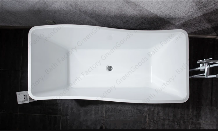 Hot Sale Bathroom Irregular Shape Fiber Glass Resin Bathtub Deep Soaking Acrylic Freestanding Bath Tubs
