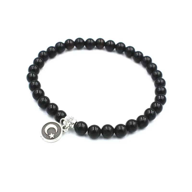 Tasbih Jewelry 33pcs 6mm Agate Elastic String Bracelets Muslim Islamic Rosary Prayer Beads Bracelet Necklace EID Rosary Gift