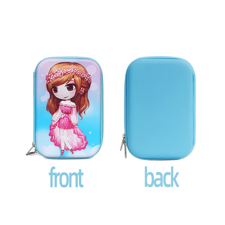 Pencil Case 3D Cute EVA Pen Pouch Stationery Box Anti-Shock Large Capacity Multi-Compartment for Girls School Students Teens Kid