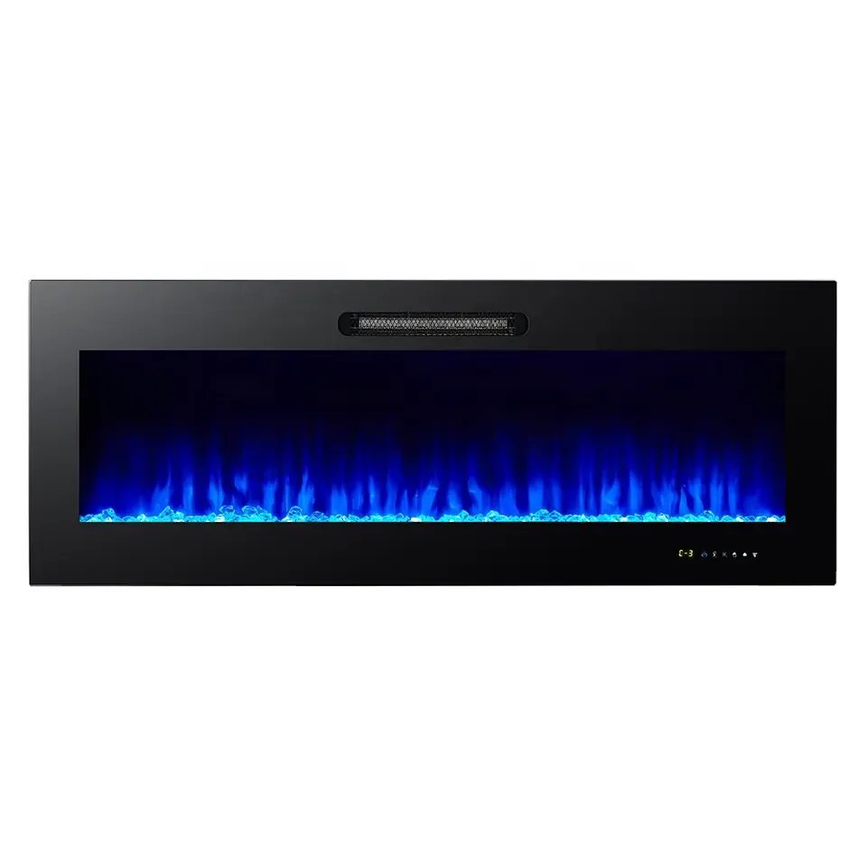 Modern Household Ultra-Thin Wall Mounted Smart Remote Control Decorative Led Electric Fireplace