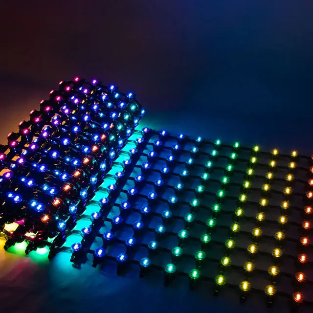 Профессиональный производитель RGB сетчатый пиксельный СВЕТОДИОДНЫЙ занавес экран для наружного здания стены фон