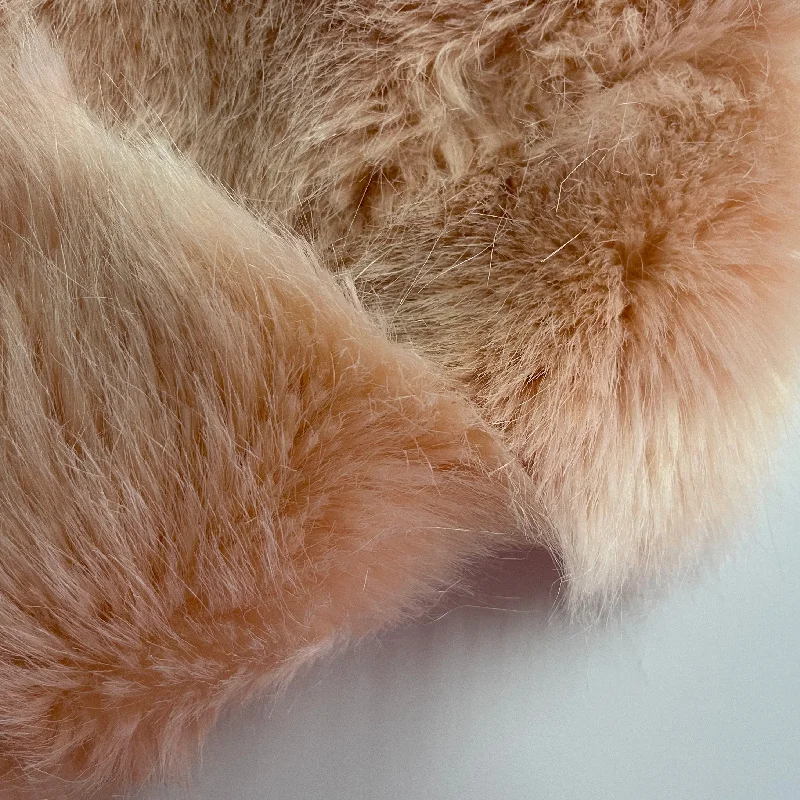 wholesale shag artificial fox fur fabric colorful plush long faux fur fabric