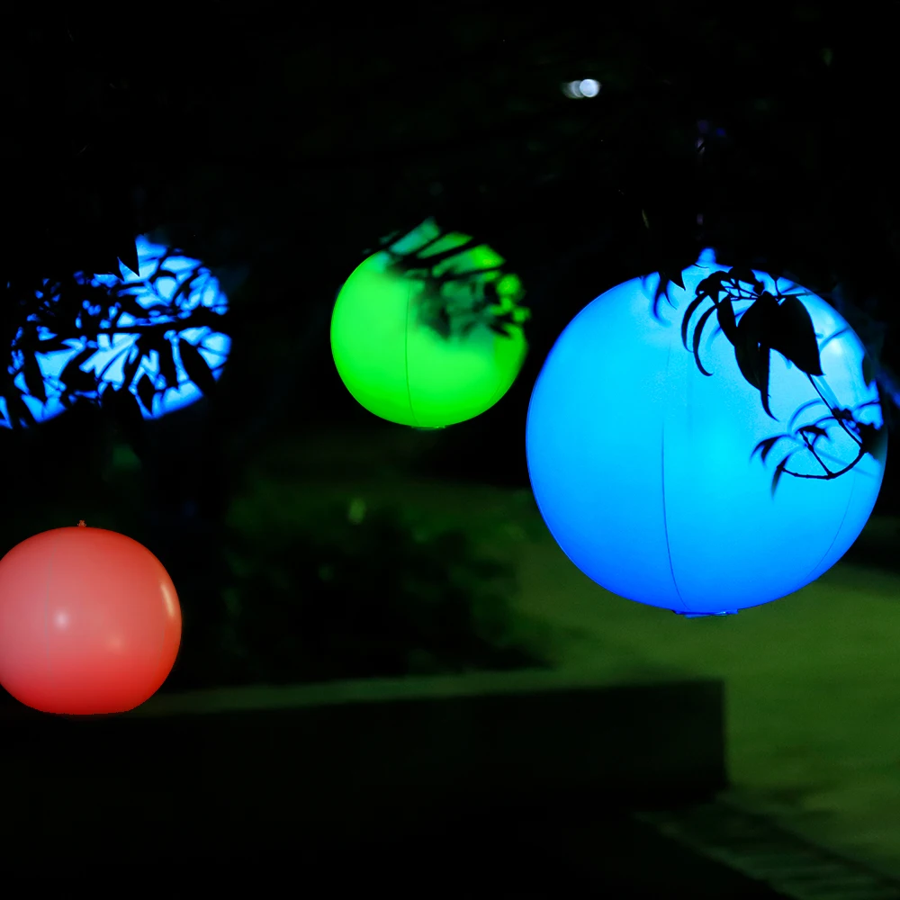 Разноцветные шары водонепроницаемые цветные перезаряжаемые RGB с дистанционным управлением плавающие для бассейна светодиодные сада