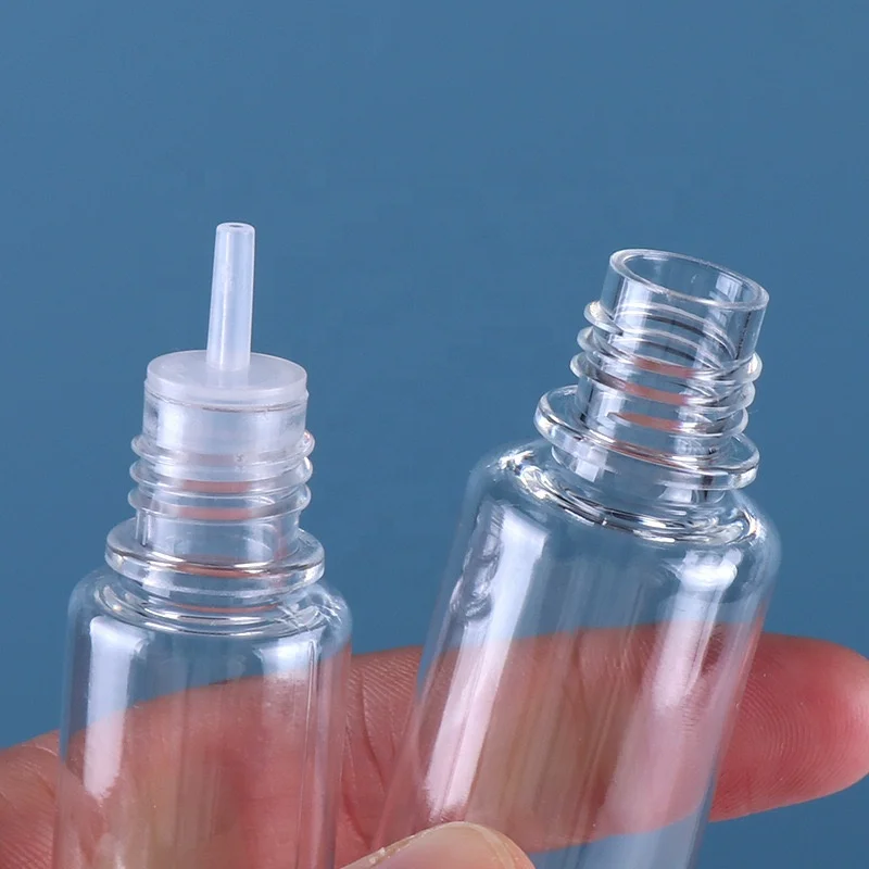 wholesales 3ml  5ml 10ml 15ml 20ml 30ml 50ml 100ml clear plastic bottle with childproof cap for liquid oil/pigment