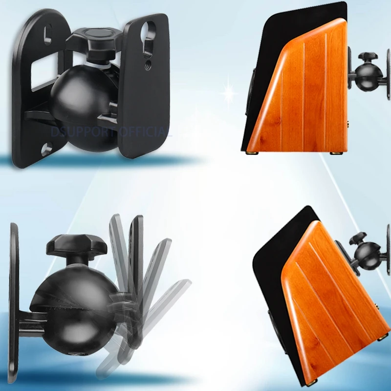 High Quality 1 Pair = 2pcs Universal Surround Holder Speaker Bracket Wall Mount Tilt Swivel Holder Stand 368