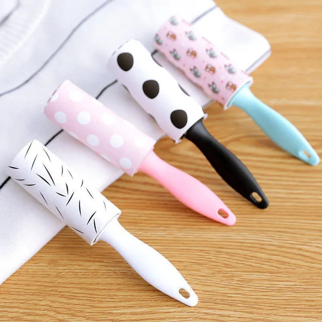 Mini Travel Folding Portable Sticky Washable Lint Roller Brush