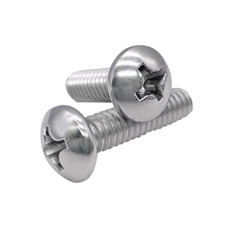 Custom UNF UNC Cross Recessed Pan Head Screw 2023 Stainless Steel Customized Sizes GB818 Cross Pan Head Bolts