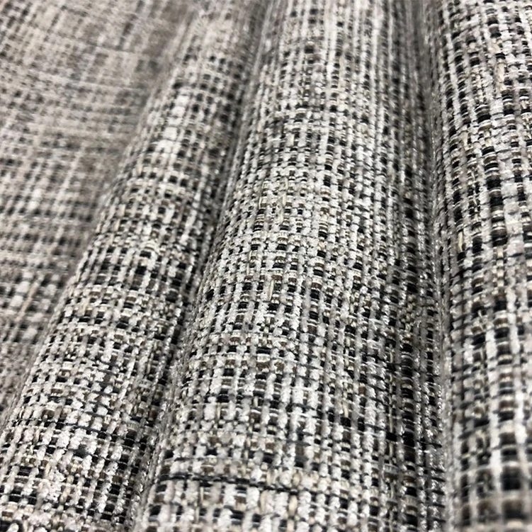 Chenille soft yarn dyed plain weave polyester mesh fabric sofa modern upholstery