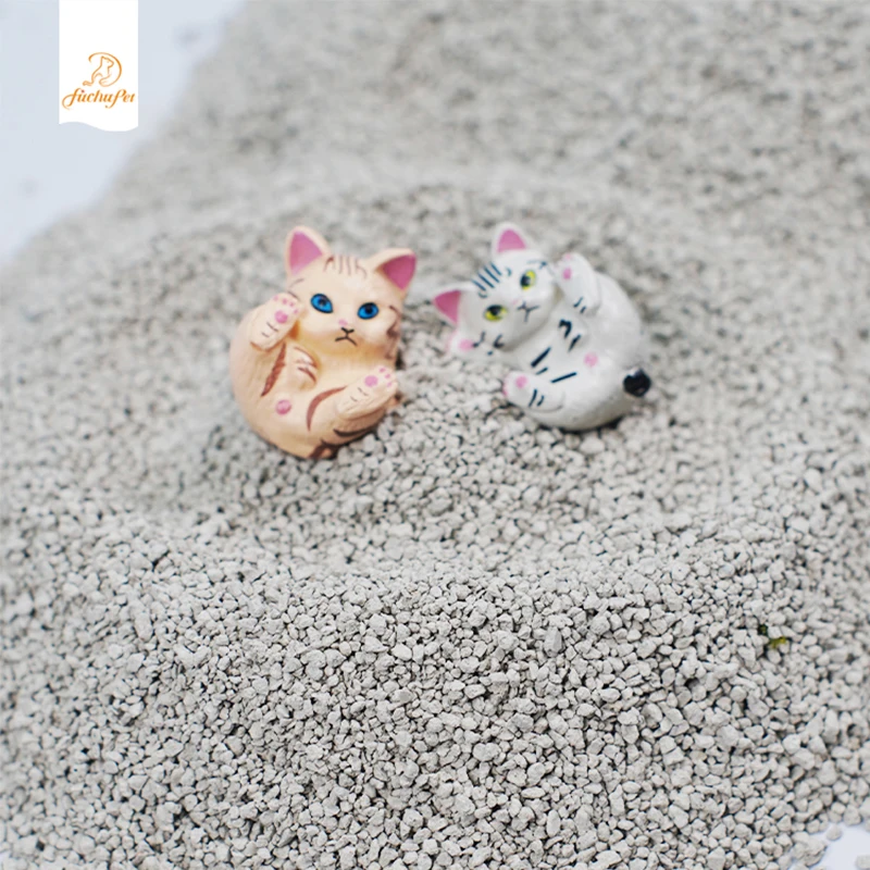Natural Crushed Bentonite Cat Litter 1.5mm Granules with Zeolite Activated Charcoal Eco-Friendly Effective Cat Waste Management
