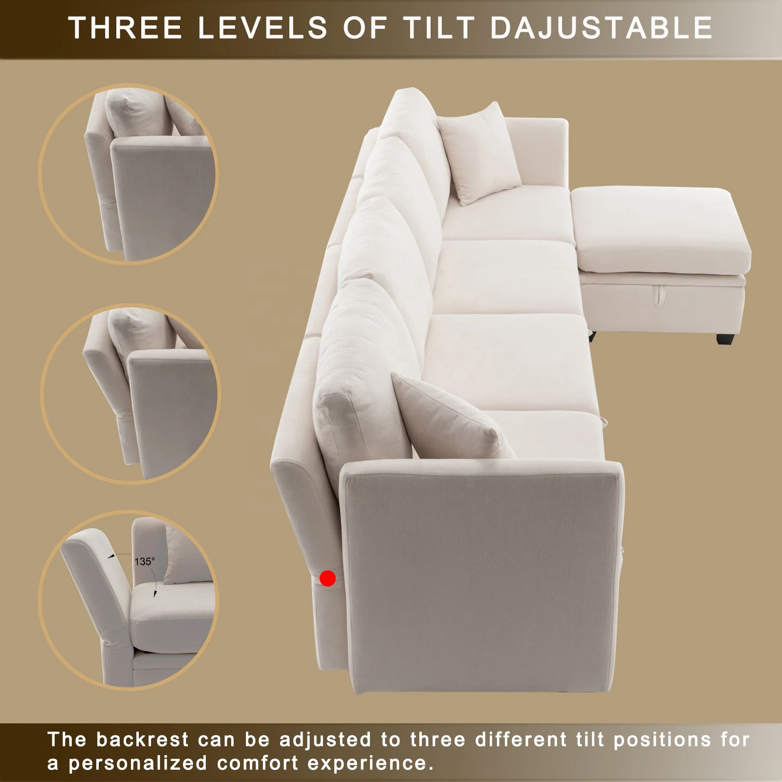 US free shipping fabric modular sofa modular sectional sofa with storage modern design modular sectional couch for Villa