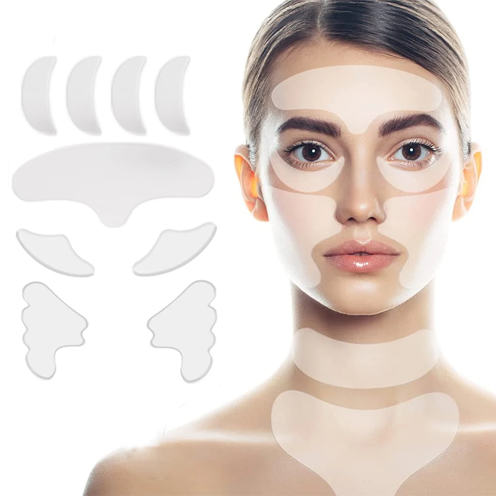 
facial wrinkle patches-facial anti-wrinkle smoothing treatment for smoothing eyes, lips or wrinkles reusable facial patches 