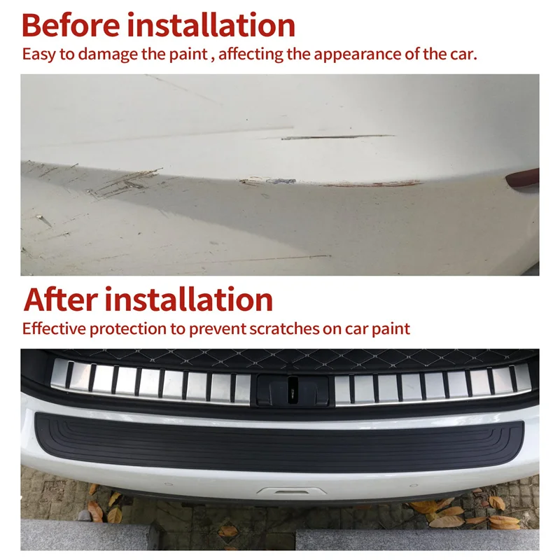 Car SUV Trunk Universal Collision Avoidance Rubber Anti-Scratch Car Rear Bumper Protector