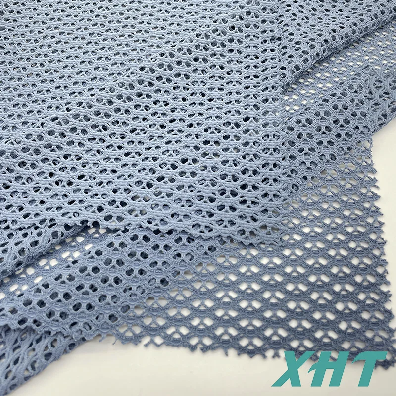 Hot selling color dyeable  hollowed-out eyelets fabric for  swimwear