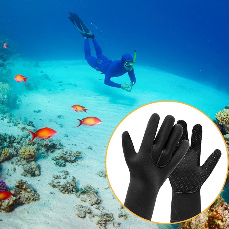 SinoDiving Glove 3mm Scuba Gloves Fishing Protection From Cold Body Glove Dive Suit Wetsuit Anti-Slip Seaac Snorkel Sports