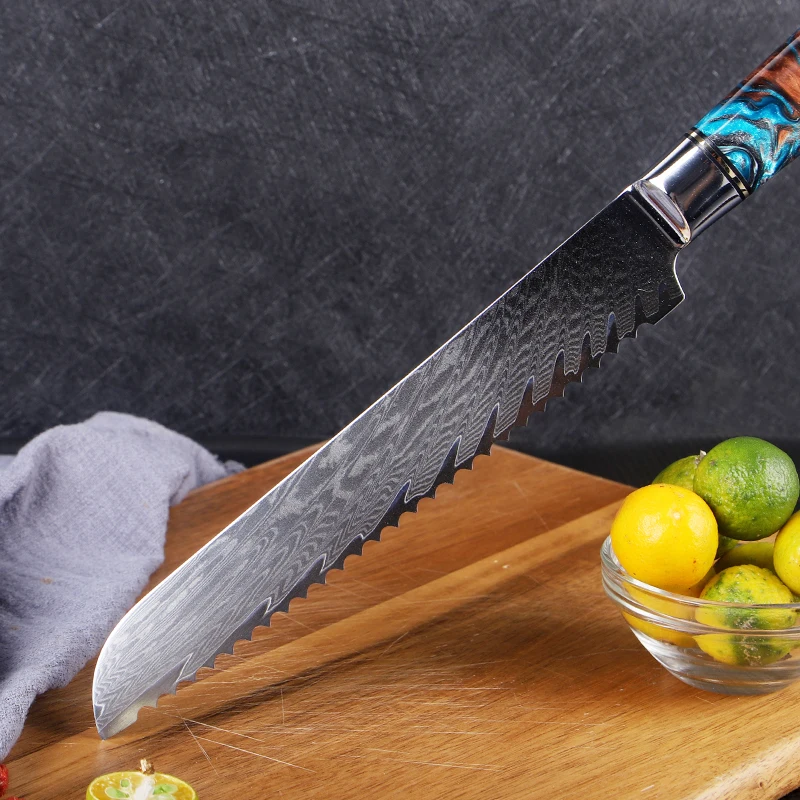 high quality professional good price custom Logo damascus stainless steel  kitchen chefs knives for sale