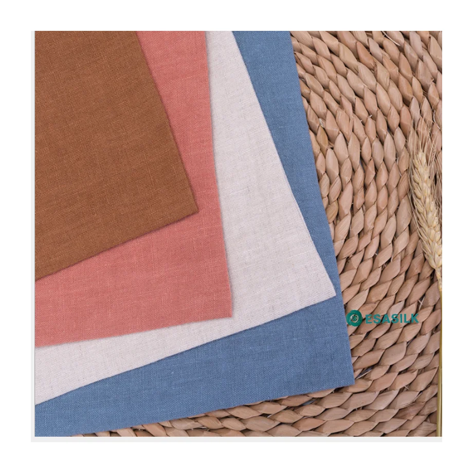 220gsm enzyme stone washed french woven linen fabric