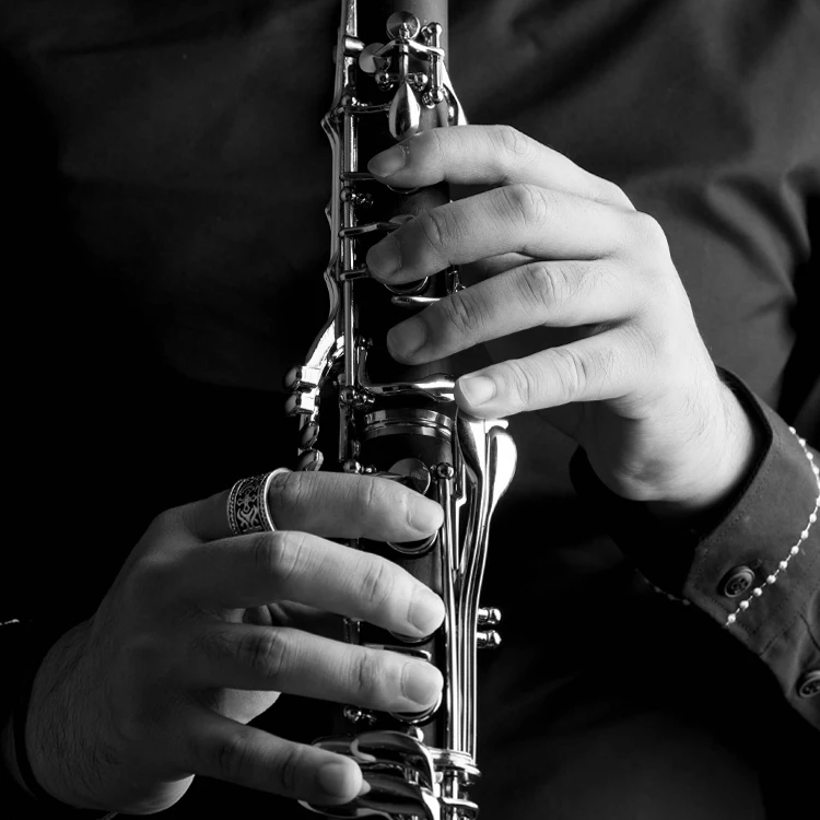 Высококачественная профессиональная модель эбенового кларнета, 17 карат