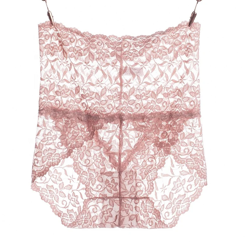Wholesale Sexy Women Underwear High Waist Transparent Lace Panties