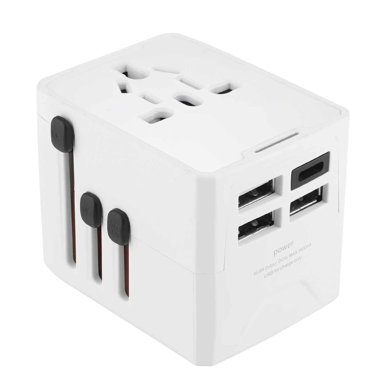 All In One UniversalTravel Adapter Charger 4 ultra-fast usb 3.5a Quick Charge Corporate Gift Adapter