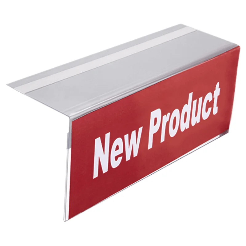 Розничная продажа прозрачный самоклеящийся держатель для этикеток с правым углом розничной