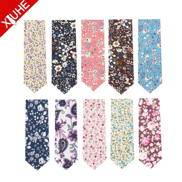 
 Мужские галстуки, изготовленные на заказ, цветочный галстук, Узкие хлопковые Галстуки  