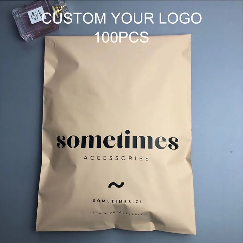 Beige Nude Brown Poly Mailers Mail Bag Custom Logo Shipping Bags For Clothing Boutique
