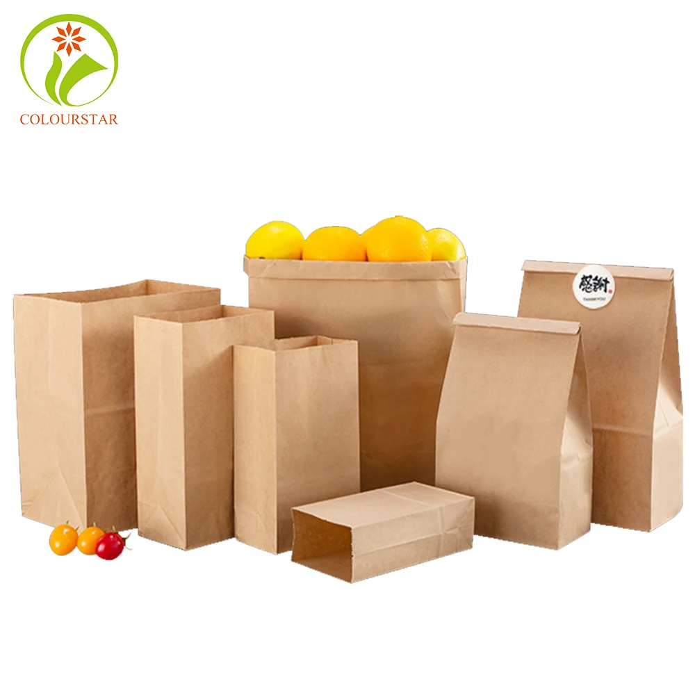 Brown Eco-friend Compostable Paper Bag Yard Waste Lawn And Leaf Bag With Logo 30 Gallon Trash Garbage Paper Garden Hand Tool bag