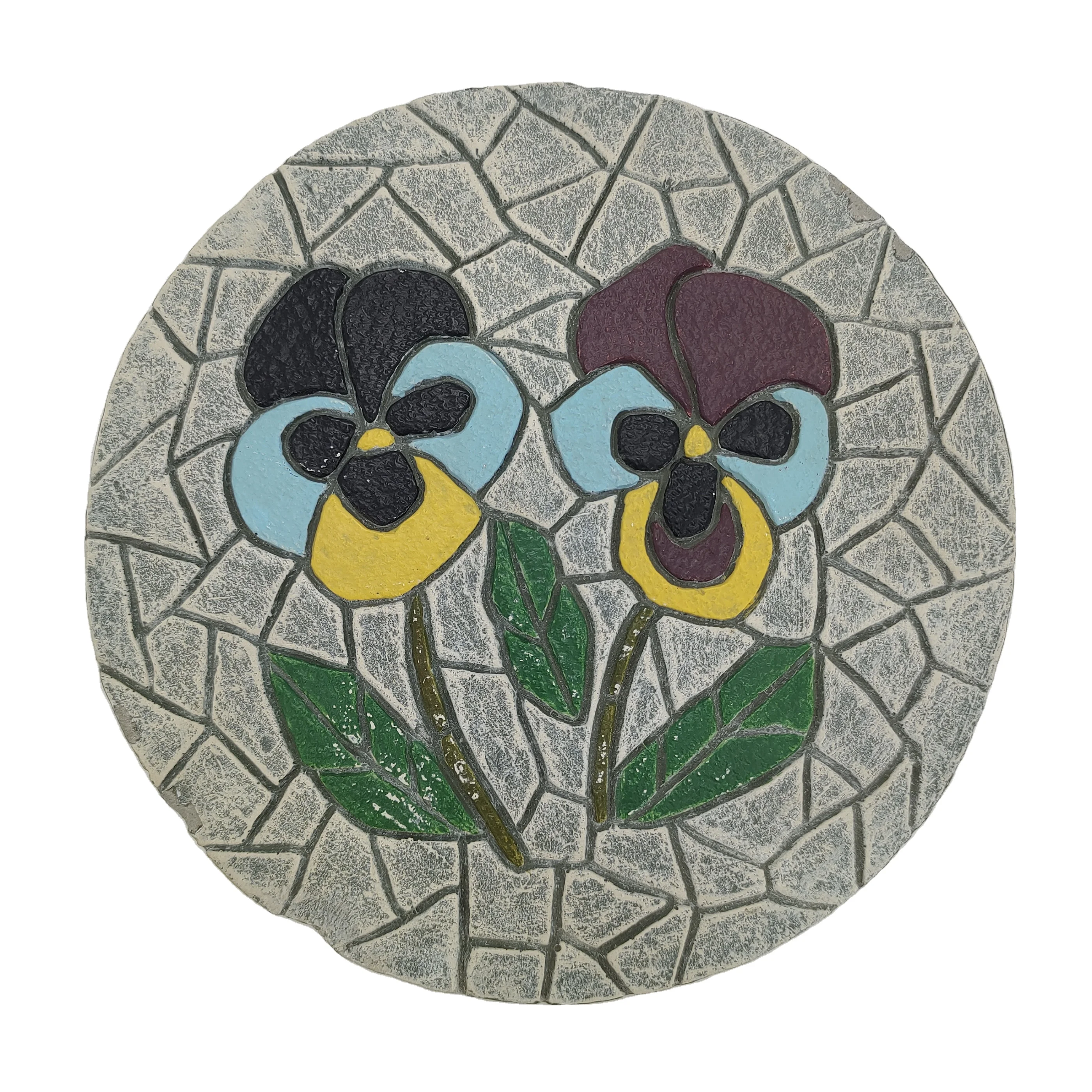 Handmade Fiberglass Garden Footstep Stone Mixed Landscape Stepping Stones for Yard Decoration Painted Crafts