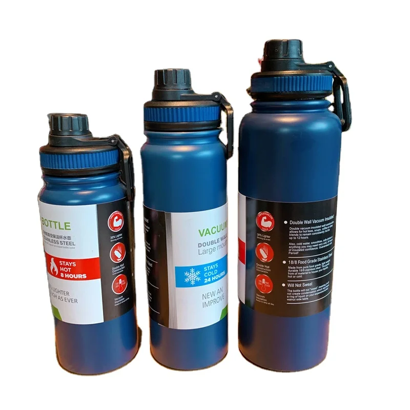 600ml 50oz 304 Stainless Steel Vacuum Cup Outdoor Sports Water Bottle Keep Warm spray-paint Flask  portable travel bottle