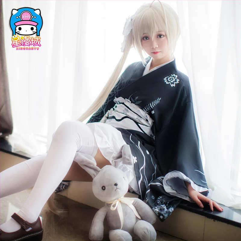 Hot selling high quality anime cosplay costume Simple Style  Elegant Long Sleeve Dress