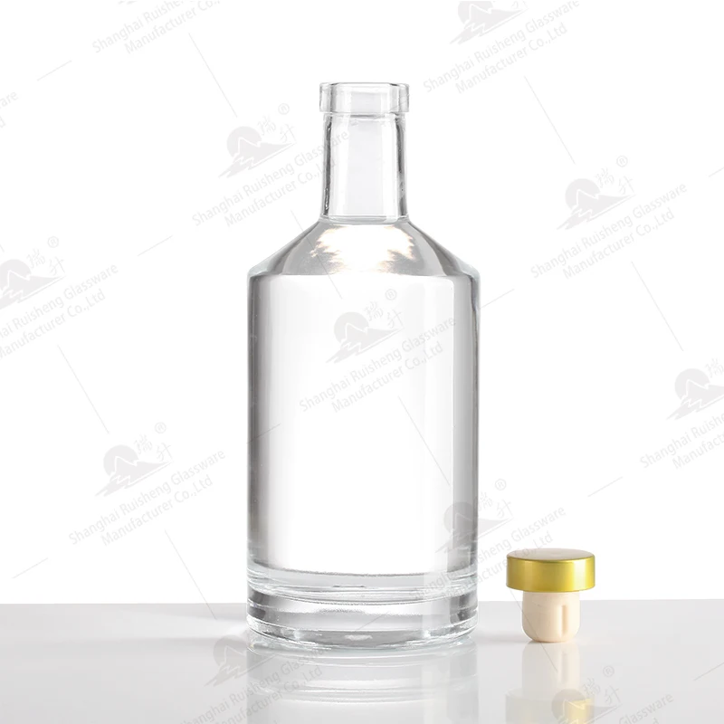 700ml 750ml 1000ml Whiskey Vodka Rum Jin Tequila Brandy Glass Bottle with Lids