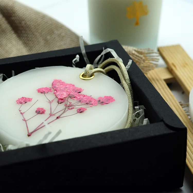 Hanging Aroma Wax DIY dried flowers scented Home Decor candle
